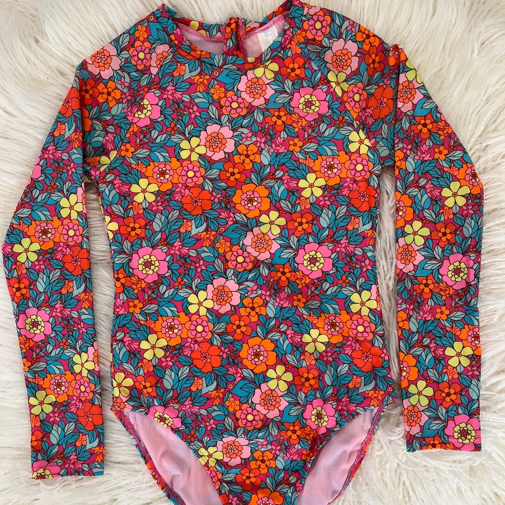 Cat & Jack "One piece Swim Suit in Flower Power" NWOT